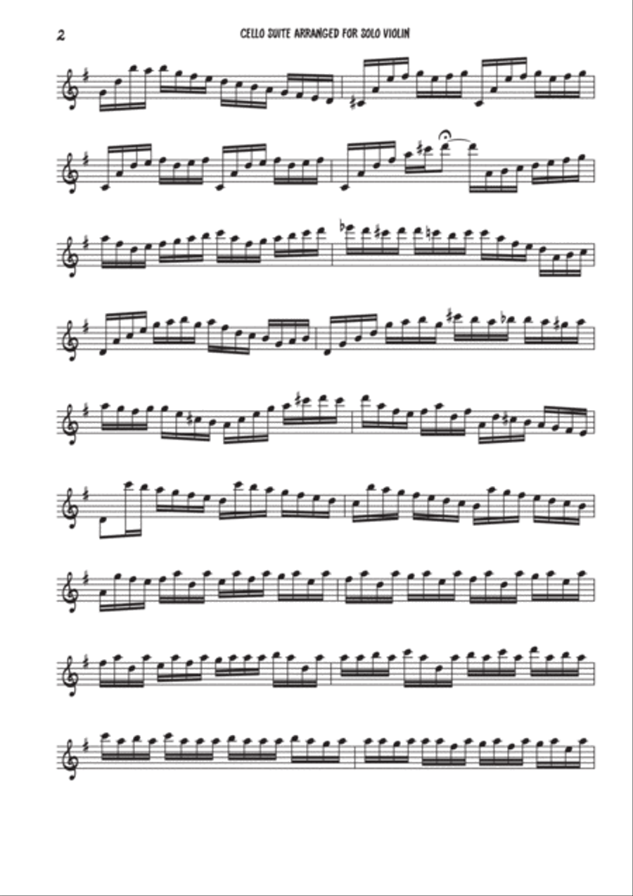 Cello suite for solo Violin Cello scores gallery preview page 3