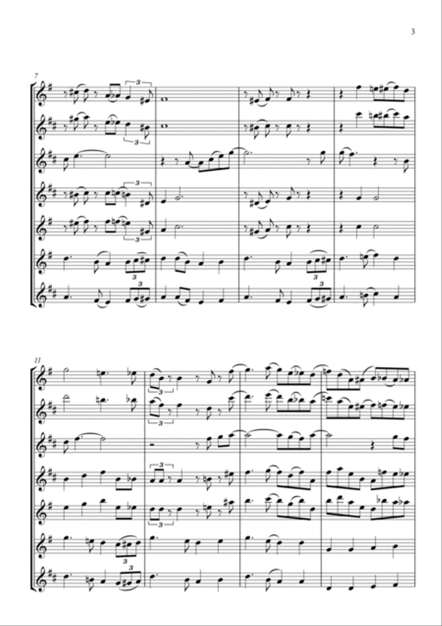 Blue Christmas Blue Christmas Saxophone Quartet scores gallery preview page 3