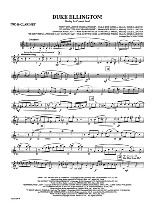 Book cover for Duke Ellington! (Medley for Concert Band): 2nd B-flat Clarinet