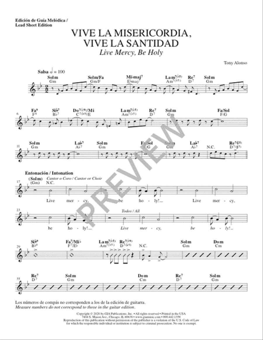 Vive la Misericordia, Vive la Santidad - Guitar edition Guitar scores gallery preview page 6