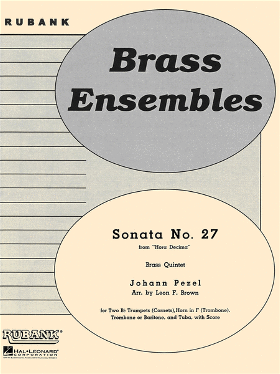 Sonata No. 27 (from Hora Decima) Brass Quintet scores gallery preview page 1