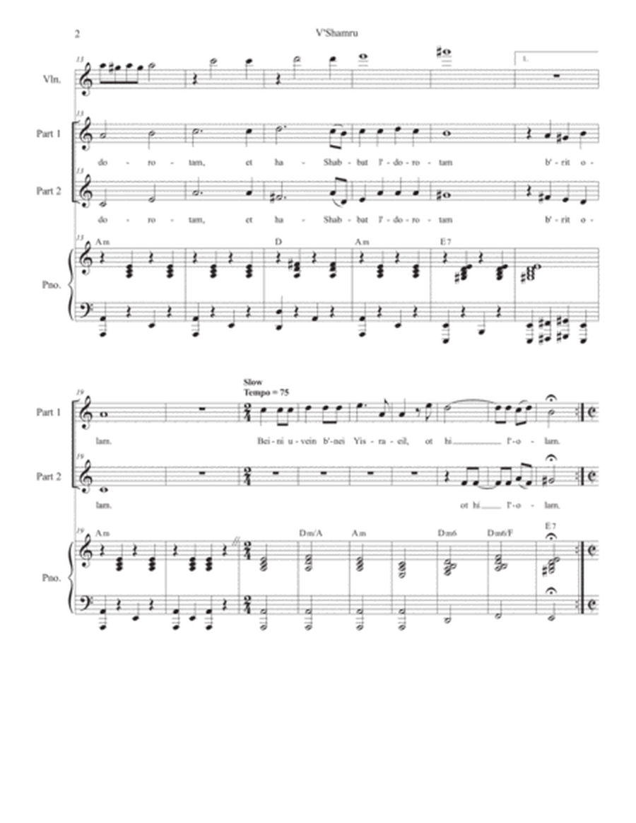 V'Shamru (2-part choir) image number null