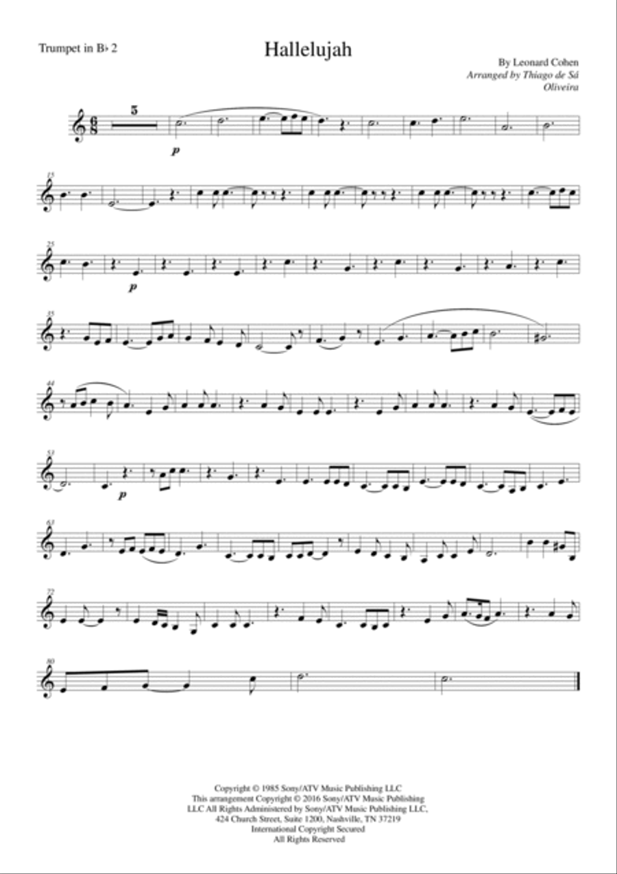 Hallelujah Hallelujah Brass Ensemble scores gallery preview page 2