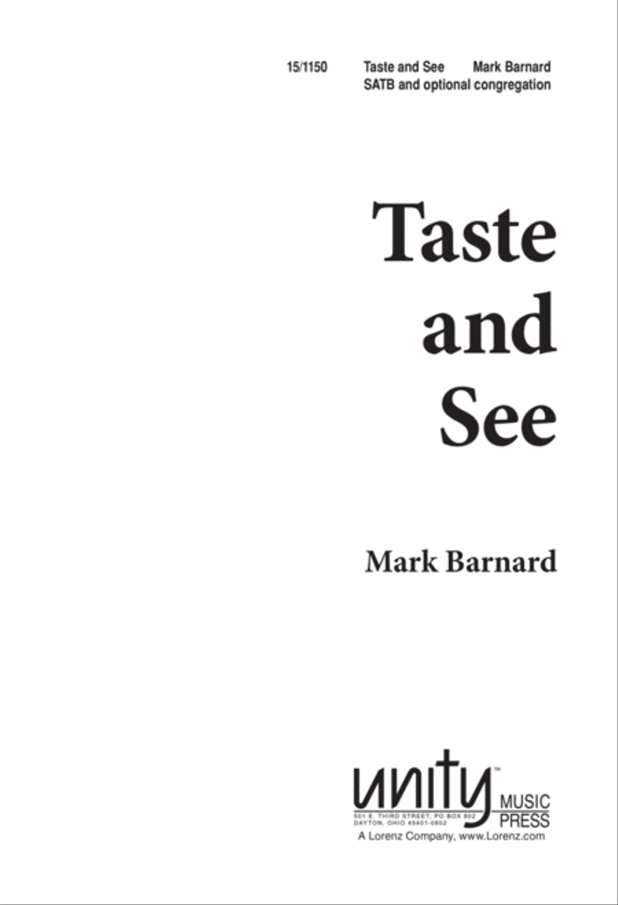 Taste and See Taste and See 4-Part scores gallery preview page 1