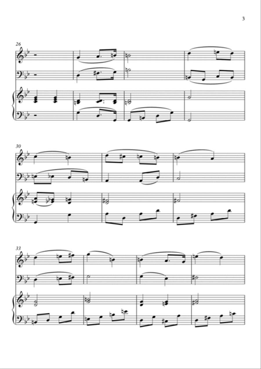 Wedding March - Bridal March from Lohengrin (Opera Richard Wagner) - for violin, cello and piano. Piano Trio scores gallery preview page 4