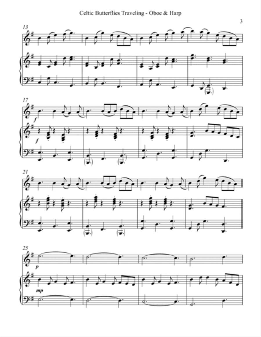 Celtic Butterflies Traveling, Duet for Oboe and Harp image number null