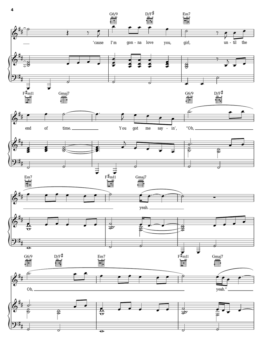 Until The End Of Time Piano, Vocal, Guitar scores gallery preview page 4