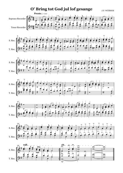 Recorder Quartet Sonata 1 mov IV Allegro