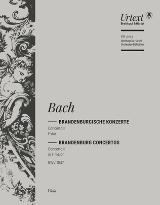 Book cover for Brandenburg Concerto No. 2 in F major BWV 1047