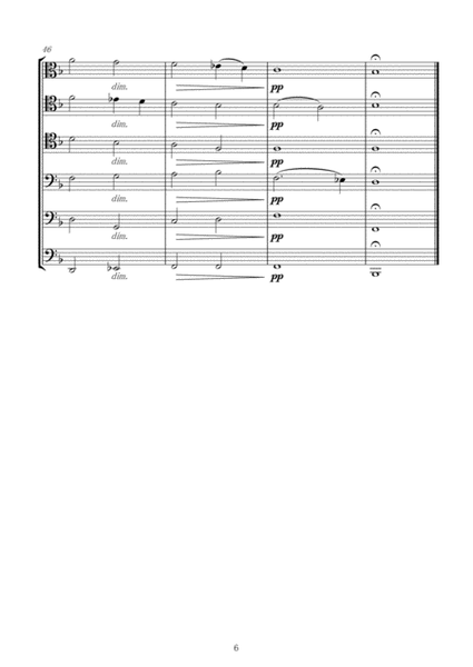 "Abendlied" from 3 Sacred Songs, op.69 for Low Brass Sextet image number null