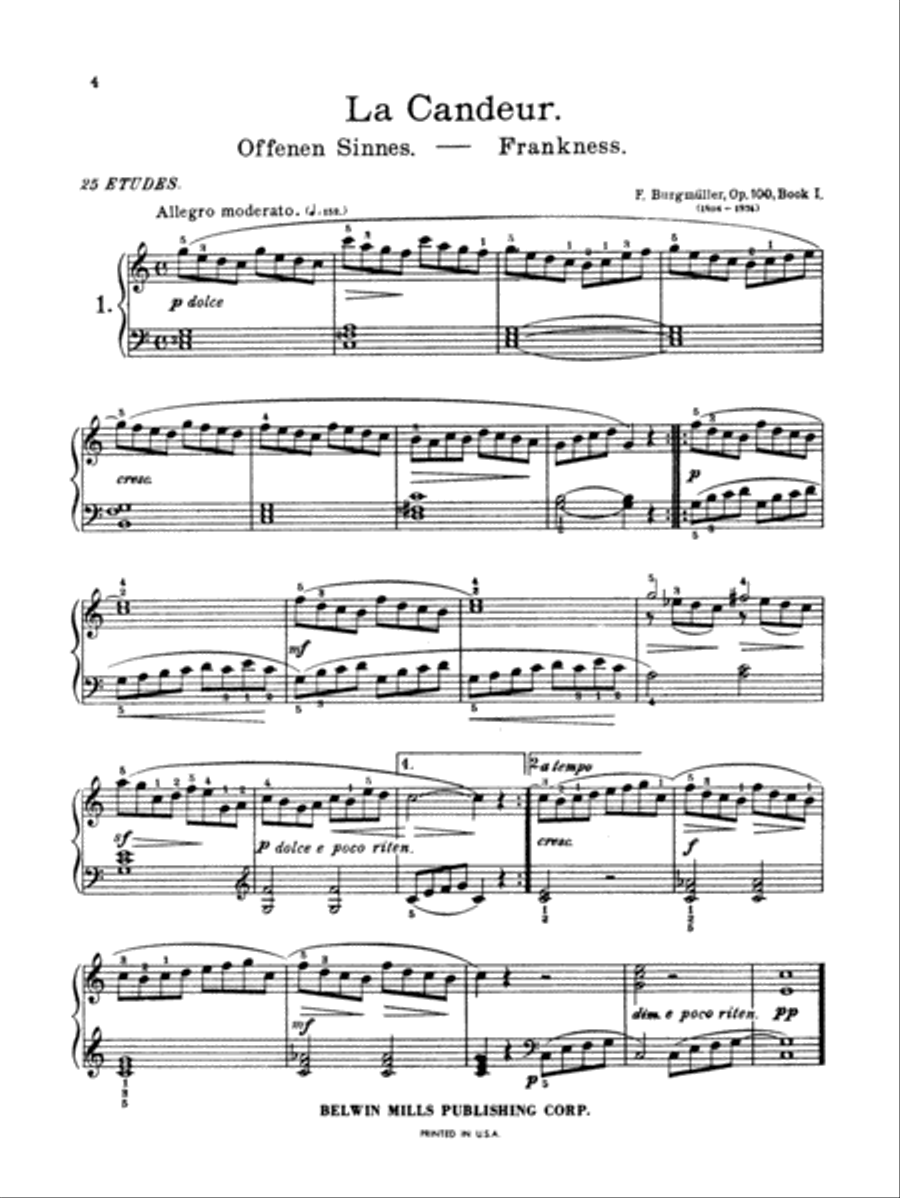 Twenty-five Easy Etudes, Op. 100 image number null