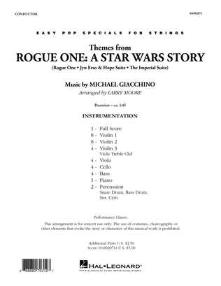 Themes from Rogue One: A Star Wars Story - Conductor Score (Full Score)