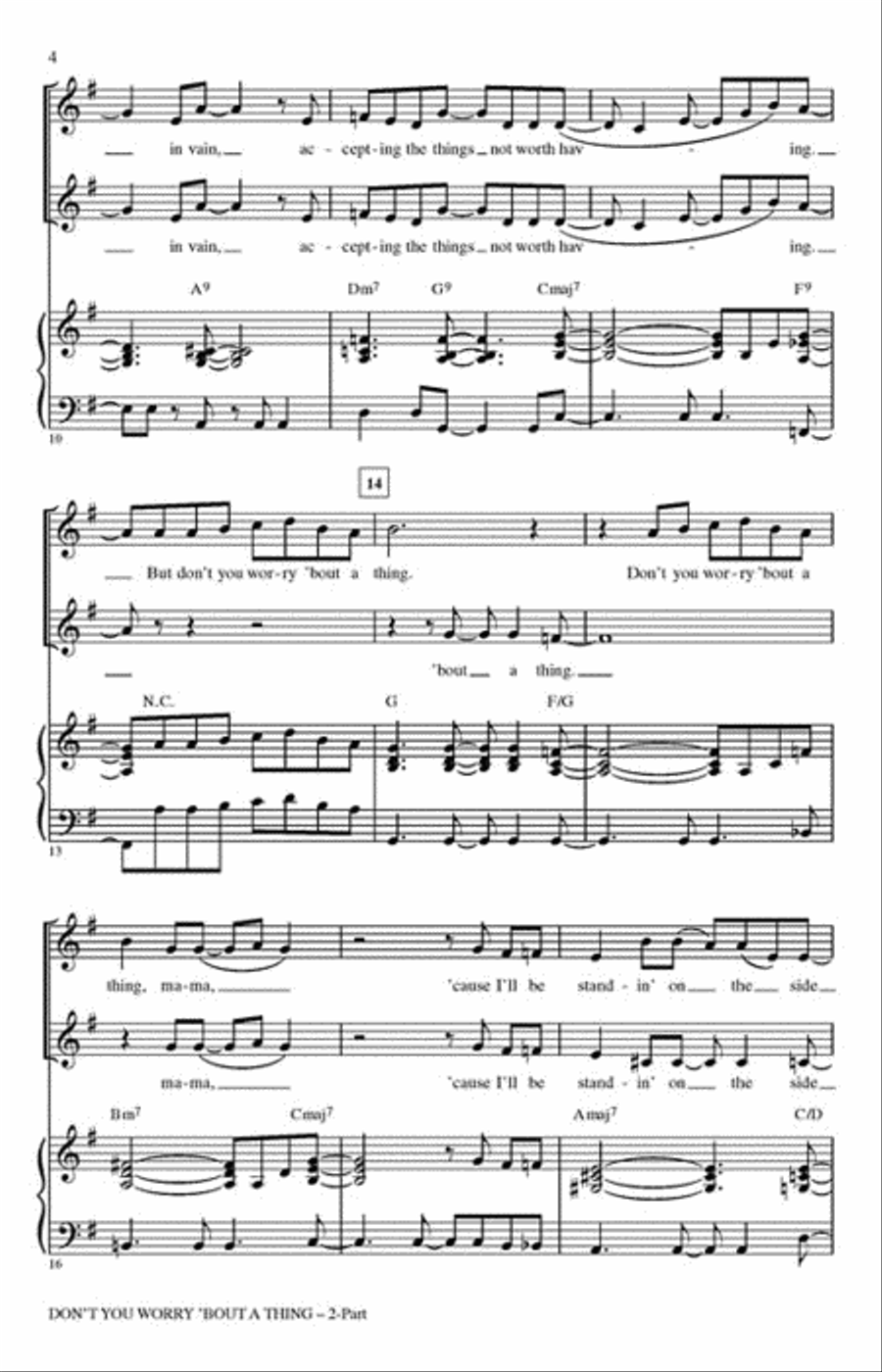 Don't You Worry 'Bout a Thing 2-Part scores gallery preview page 3