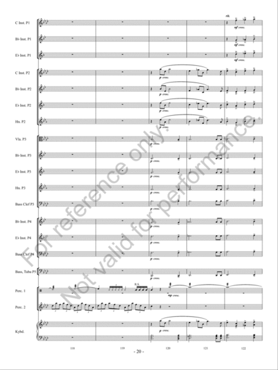 Variations On An African Hymnsong Concert Band scores gallery preview page 21