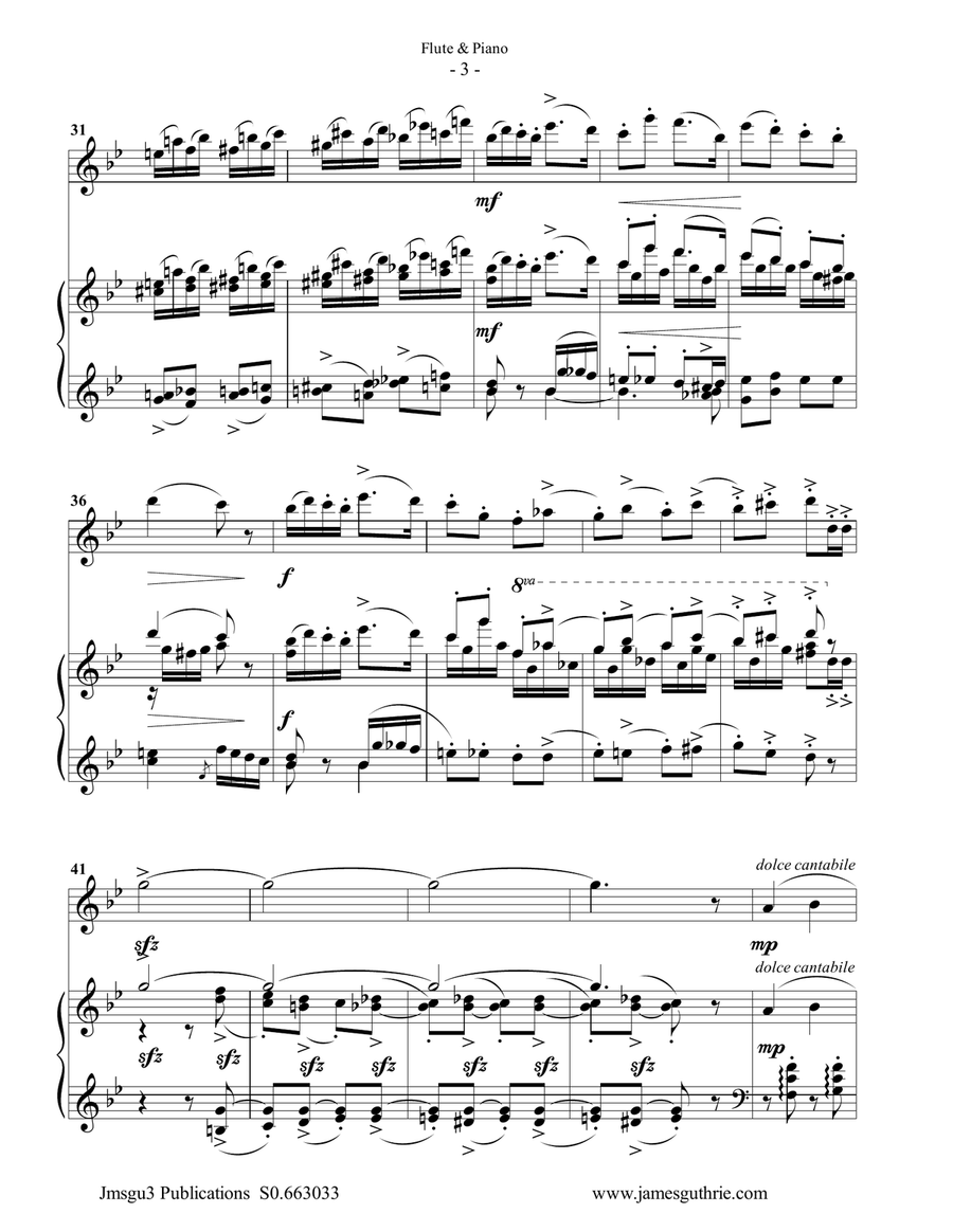 Tchaikovsky: The Complete Nutcracker Suite for Flute & Piano Flute Solo scores gallery preview page 3