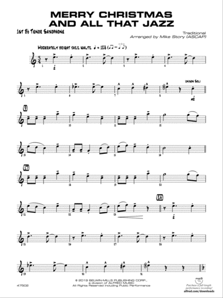 Merry Christmas and All That Jazz: B-flat Tenor Saxophone
