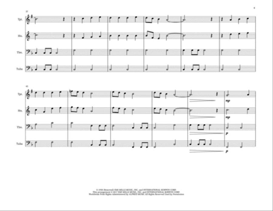 The Little Drummer Boy Small Ensemble scores gallery preview page 4