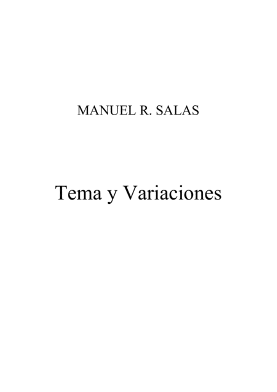 Tema con variaciones Tema con variaciones Classical Guitar scores gallery preview page 1