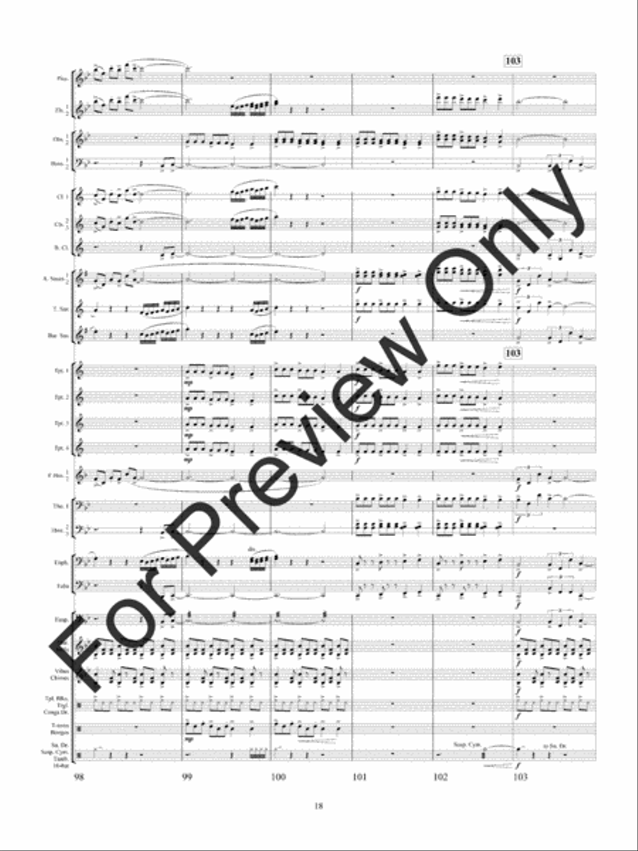 Quintology (Score) Quintology (Score) Concert Band scores gallery preview page 21