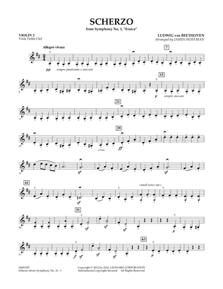 Scherzo from Symphony No. 3 (Eroica) - Violin 3 (Viola Treble Clef)