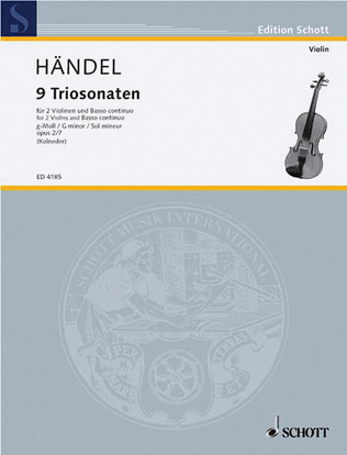Book cover for 9 Trio Sonatas Op. 2, No. 7