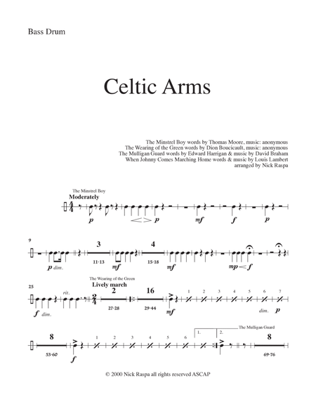 Celtic Arms - Bass Drum part