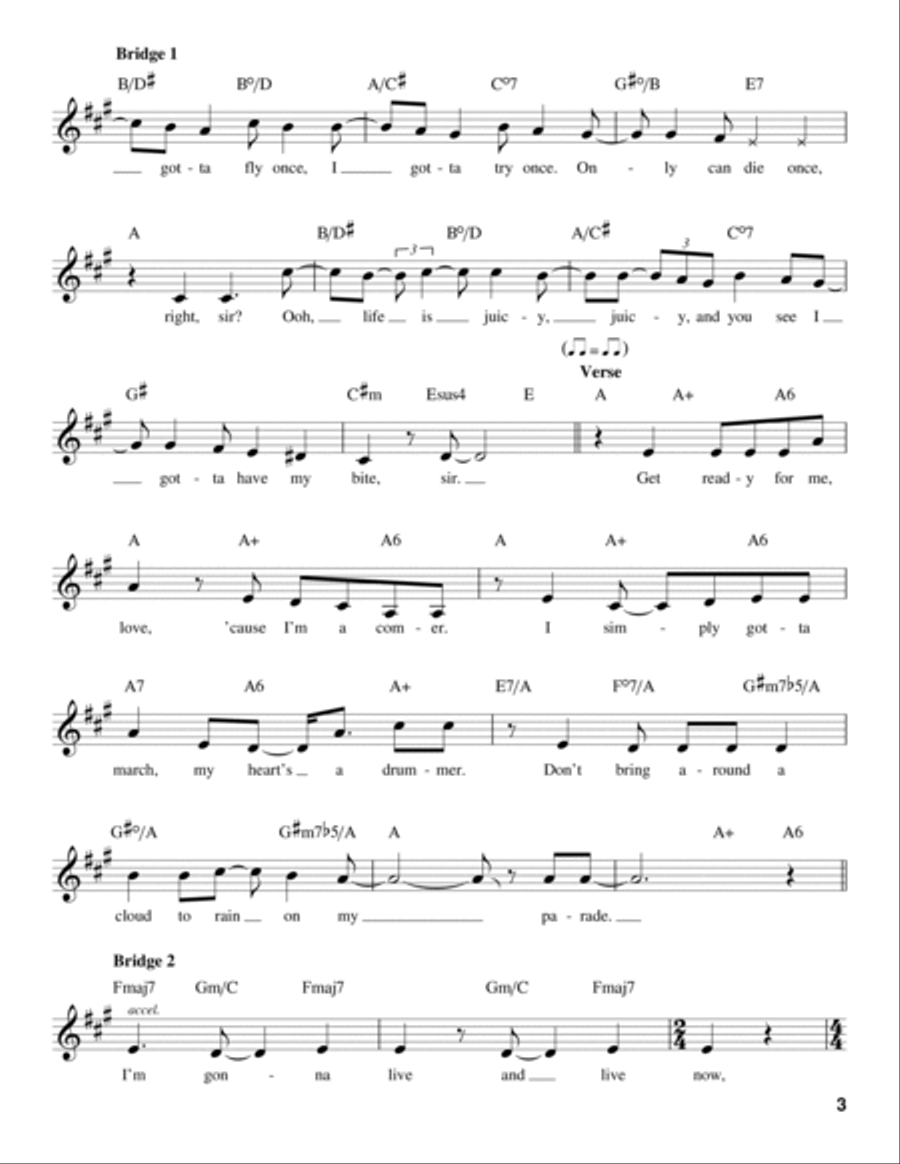 Don't Rain On My Parade Voice scores gallery preview page 3