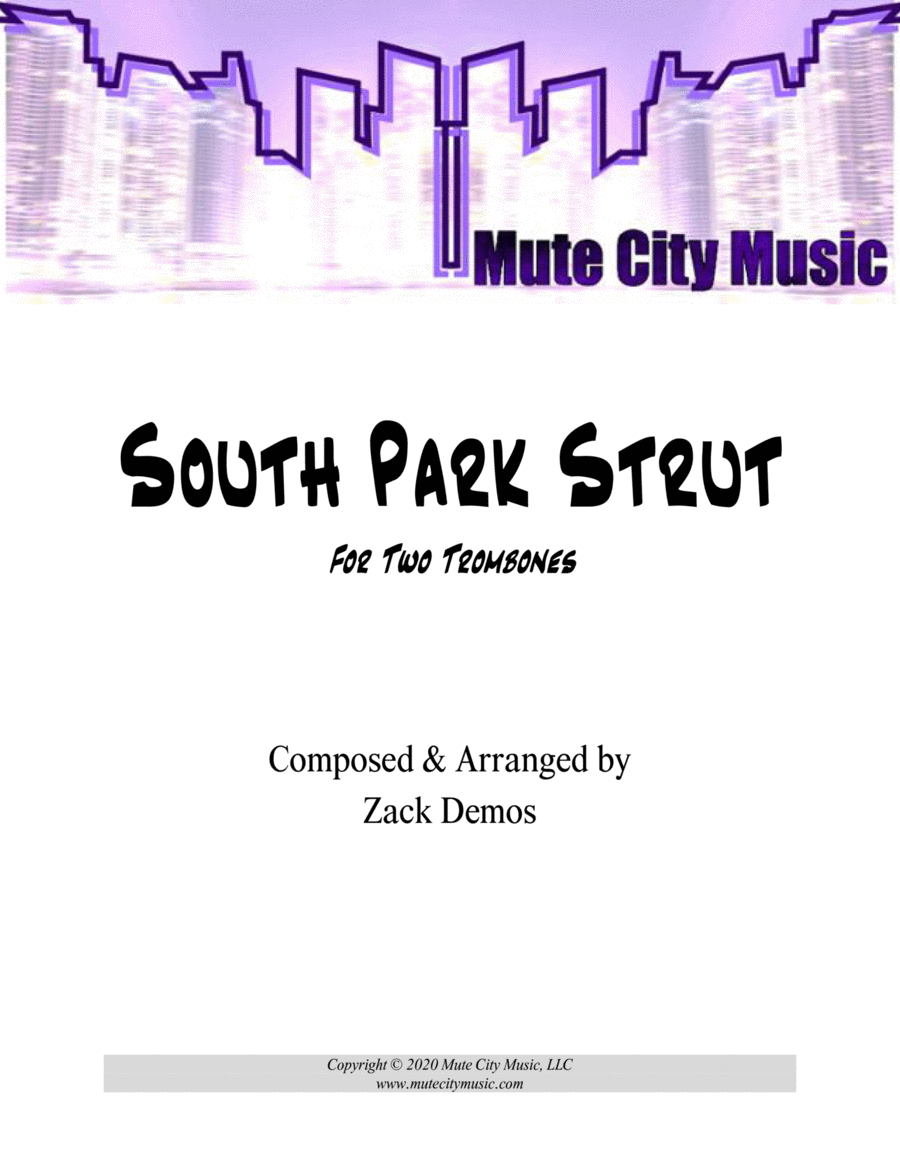 South Park Strut Trombone Duet scores gallery preview page 1