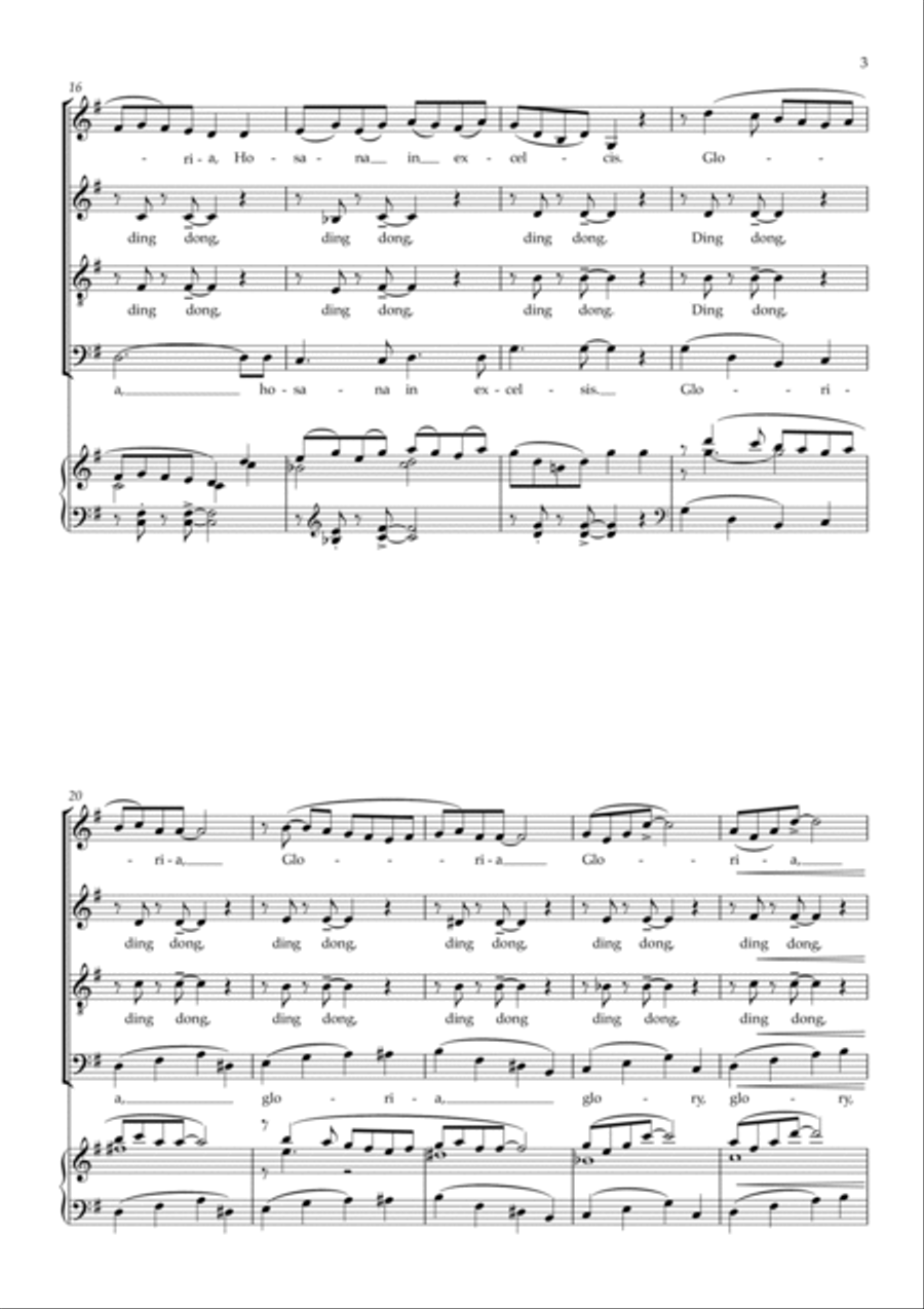 Ding Dong Merrily Swing A Cappella scores gallery preview page 3
