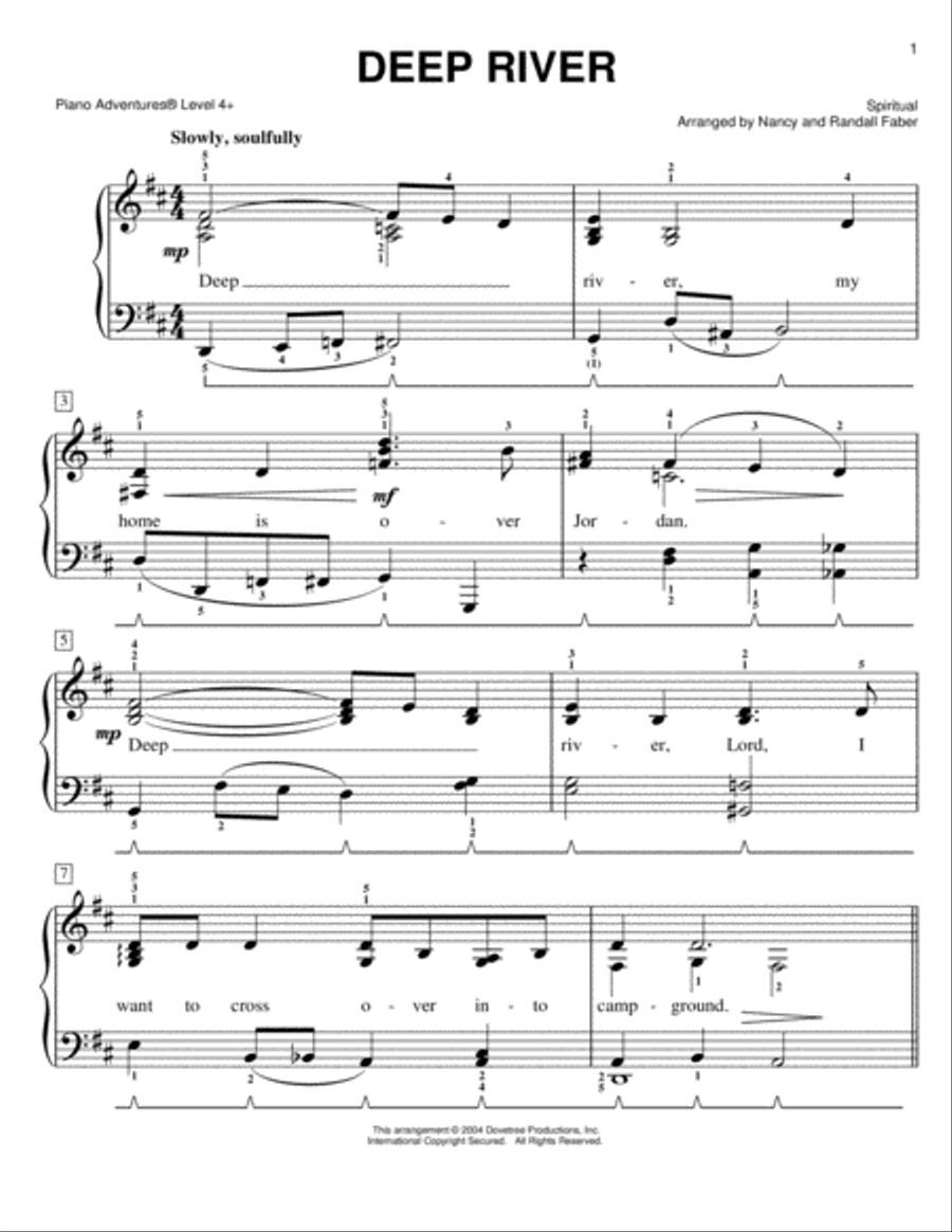 Deep River Deep River Piano Method scores gallery preview page 1