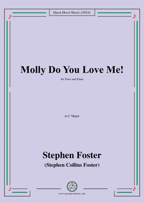 Book cover for S. Foster-Molly Do You Love Me!,in C Major