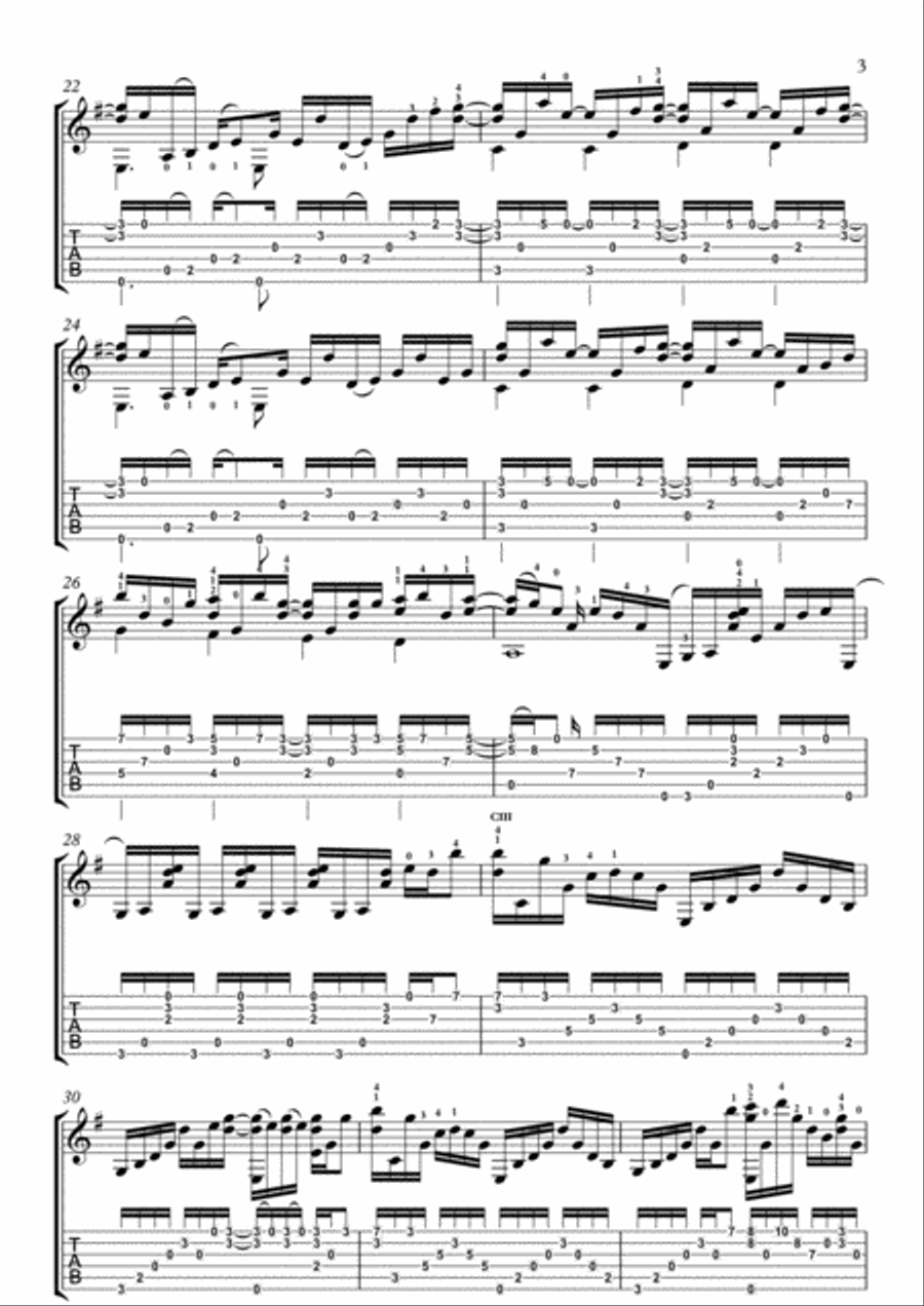 Wonderwall Wonderwall Guitar Solo scores gallery preview page 3
