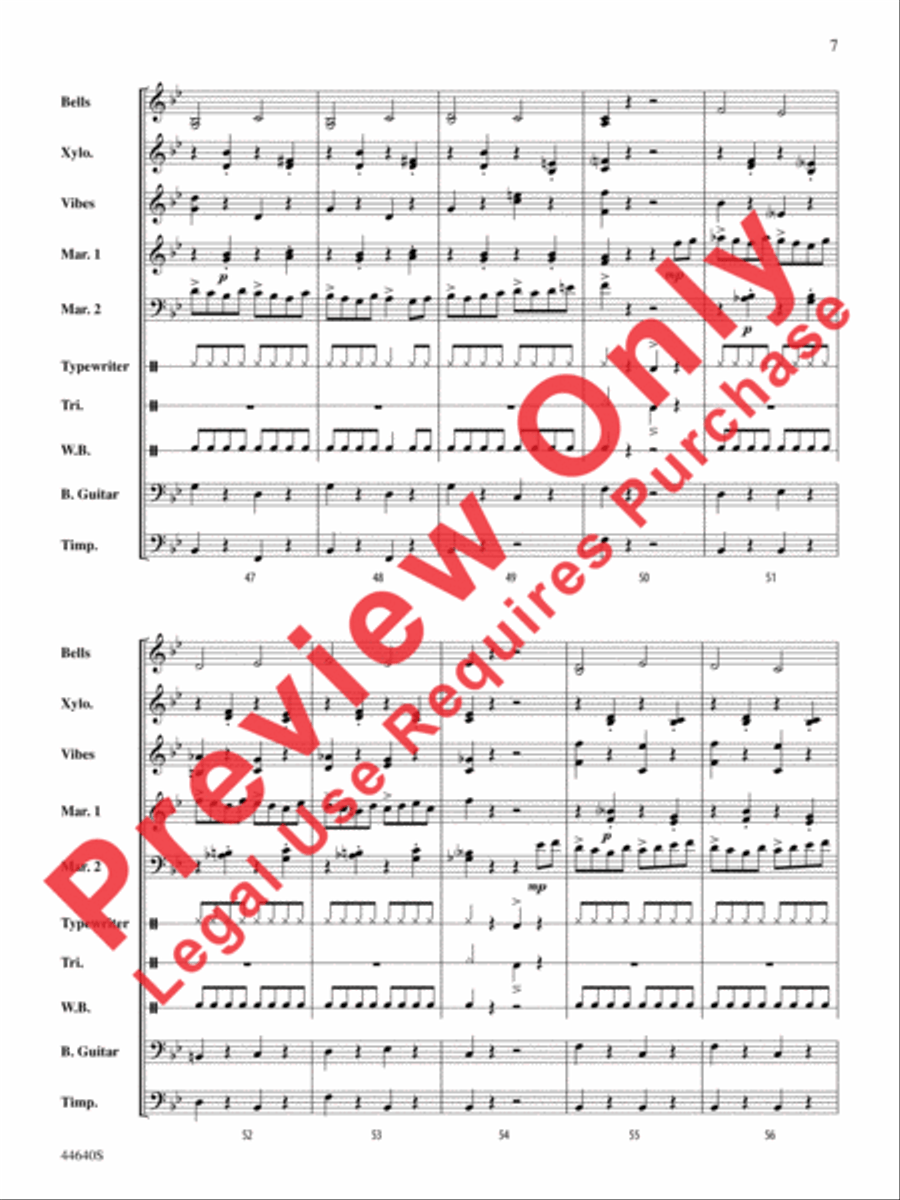 The Typewriter Percussion Ensemble scores gallery preview page 8