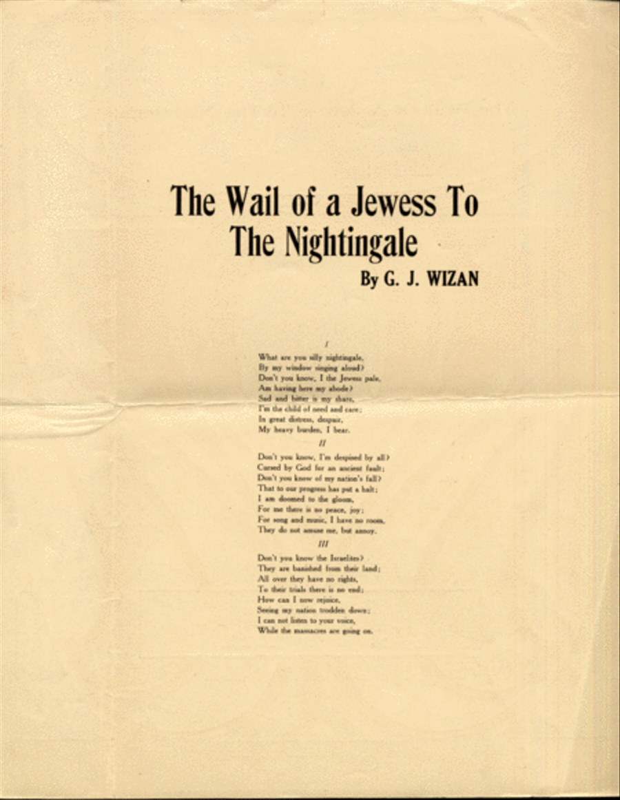 The Wail of a Jewess to the Nightingale Voice scores gallery preview page 2