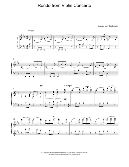Rondo from Violin Concerto