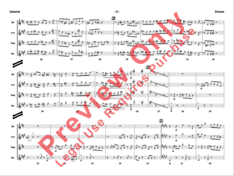 Diffusion for Sax Quartet Small Ensemble scores gallery preview page 23