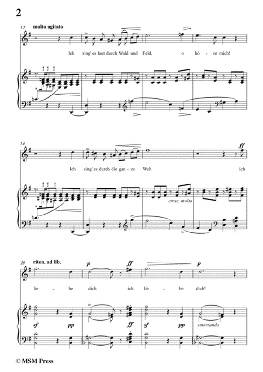 Liszt-In liebeslust in G Major,for Voice and Piano image number null