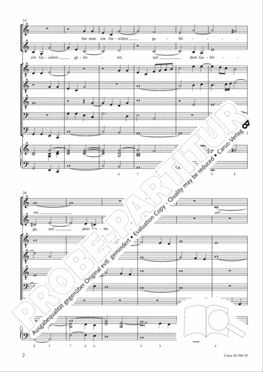 Auf dem Gebirge in F Major, SWV 396 Score scores gallery preview page 3