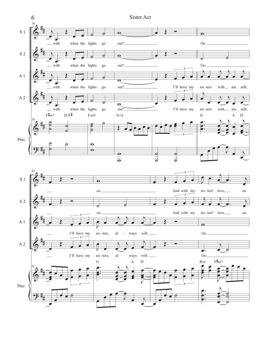 Sister Act SSAA scores gallery preview page 6