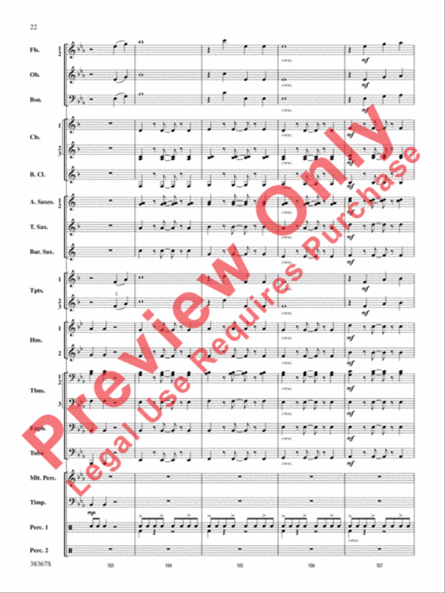 Highlights from Porgy and Bess Concert Band scores gallery preview page 23