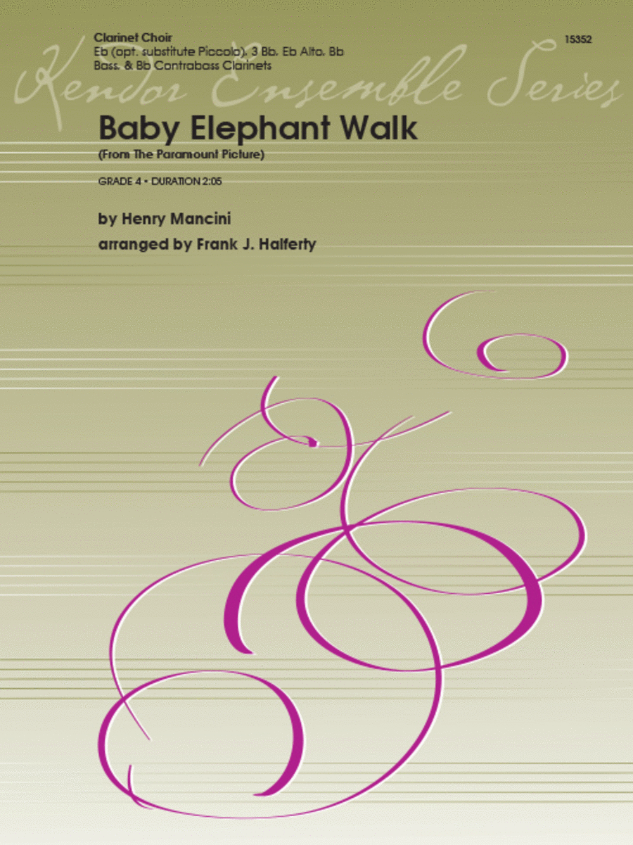 Baby Elephant Walk (From The Paramount Picture) Clarinet Choir scores gallery preview page 1