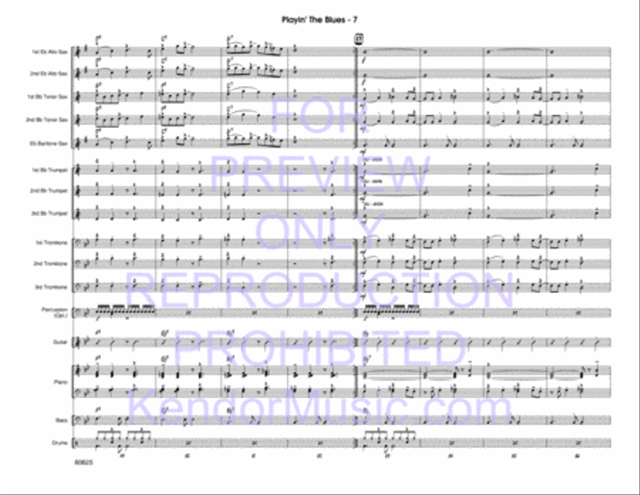 Playin' The Blues Playin' The Blues Jazz Ensemble scores gallery preview page 8