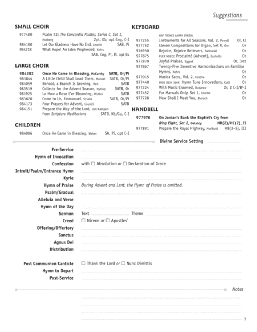 Worship Planning Book: Year A 2023 Sacred scores gallery preview page 7