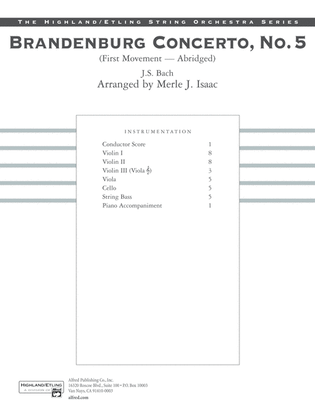 Book cover for Brandenburg Concerto No. 5: Score