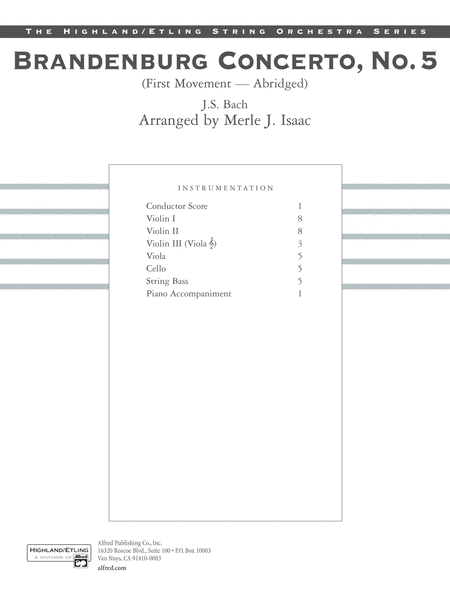 Brandenburg Concerto No. 5: Score