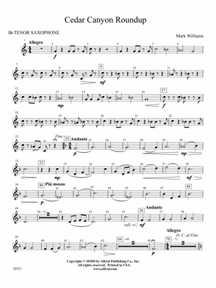 Cedar Canyon Roundup: B-flat Tenor Saxophone