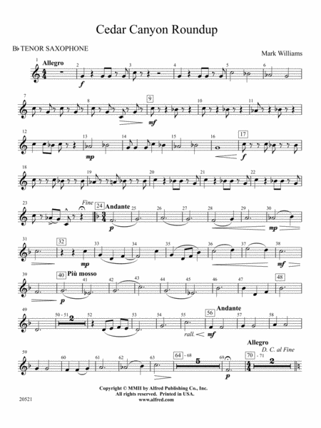 Cedar Canyon Roundup: B-flat Tenor Saxophone