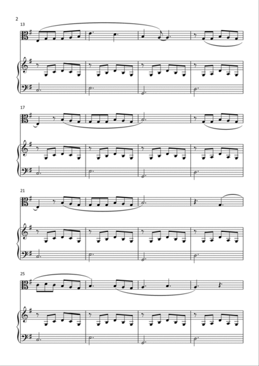 Dandelions Viola scores gallery preview page 2