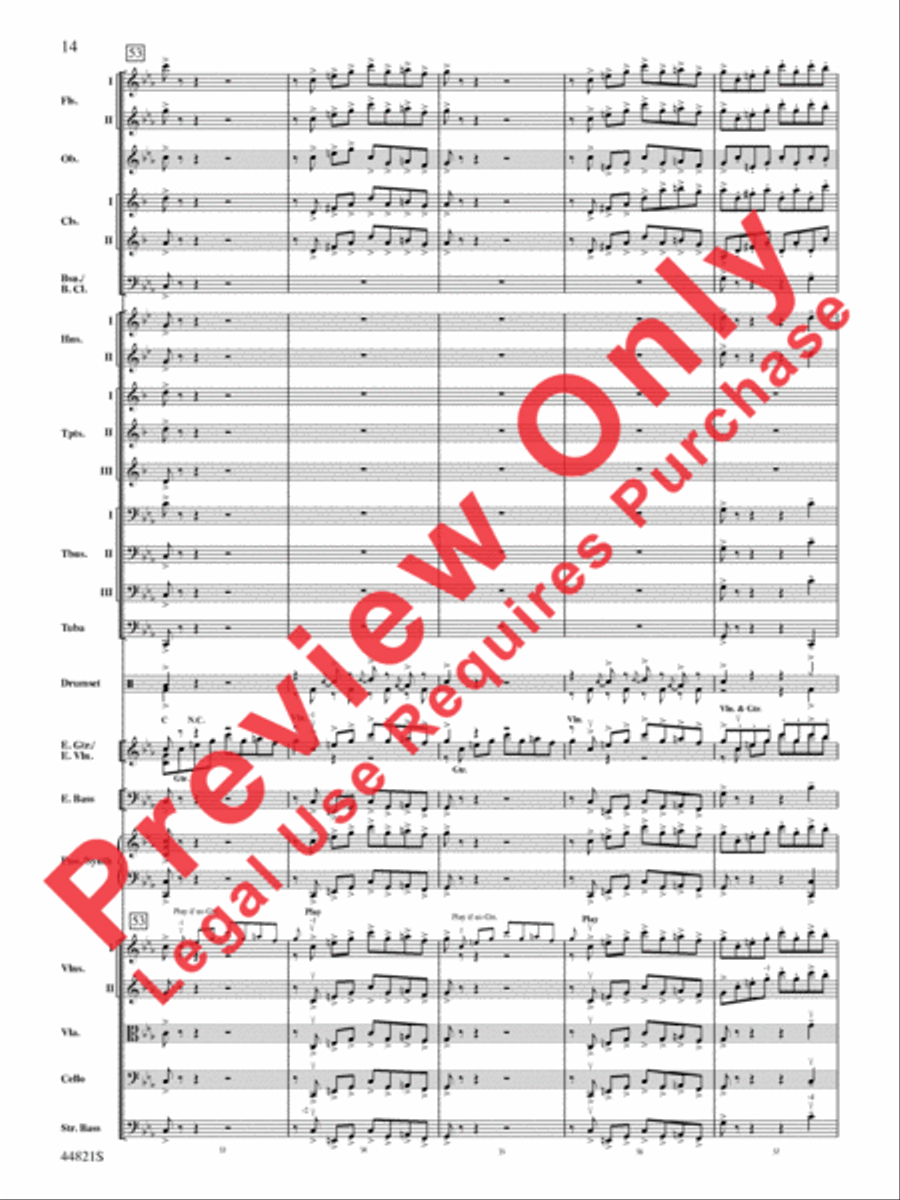 Dreams of Fireflies (On a Christmas Night) Full Orchestra scores gallery preview page 15
