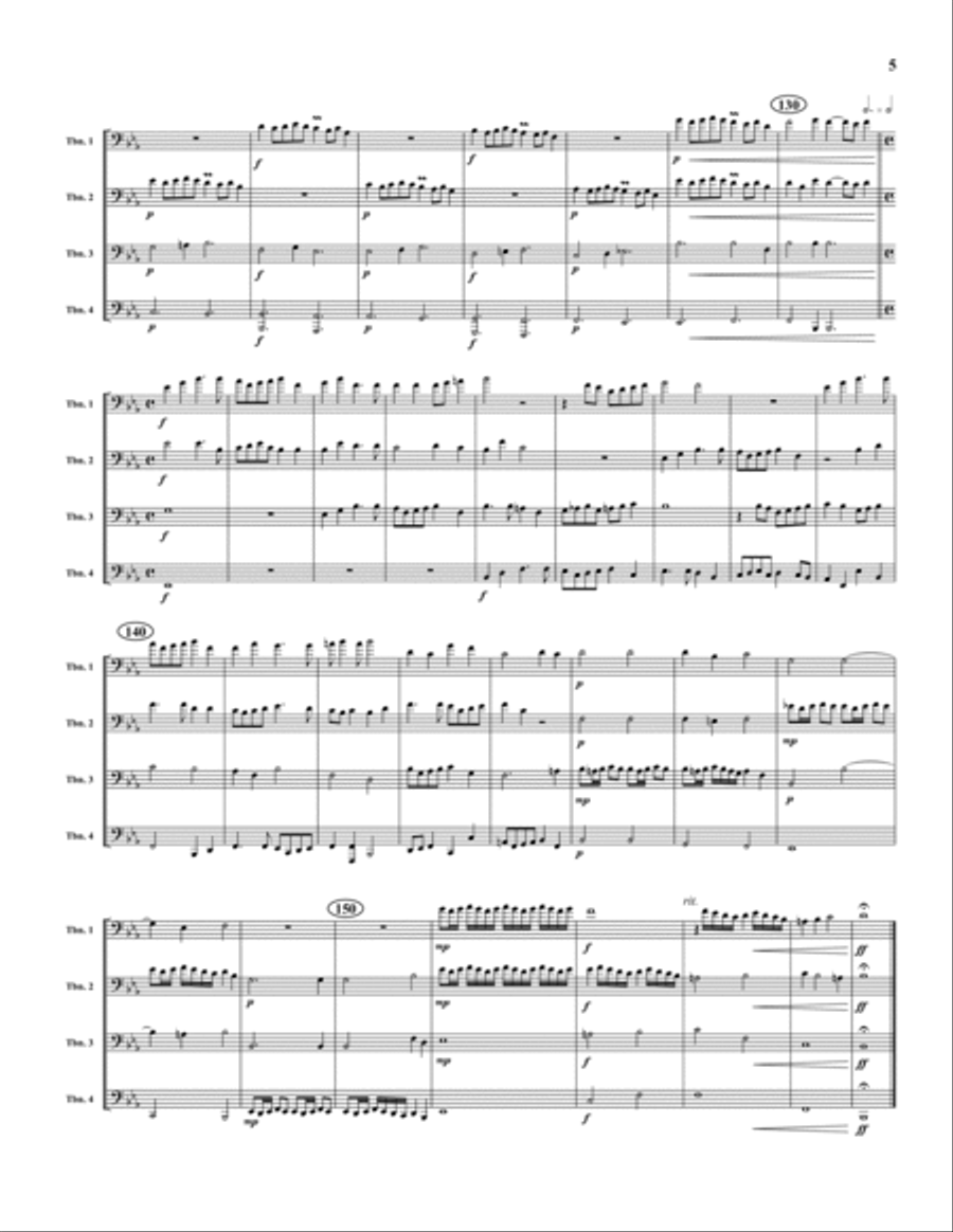 Canzona Bergamasca Canzona Bergamasca Trombone Quartet scores gallery preview page 5